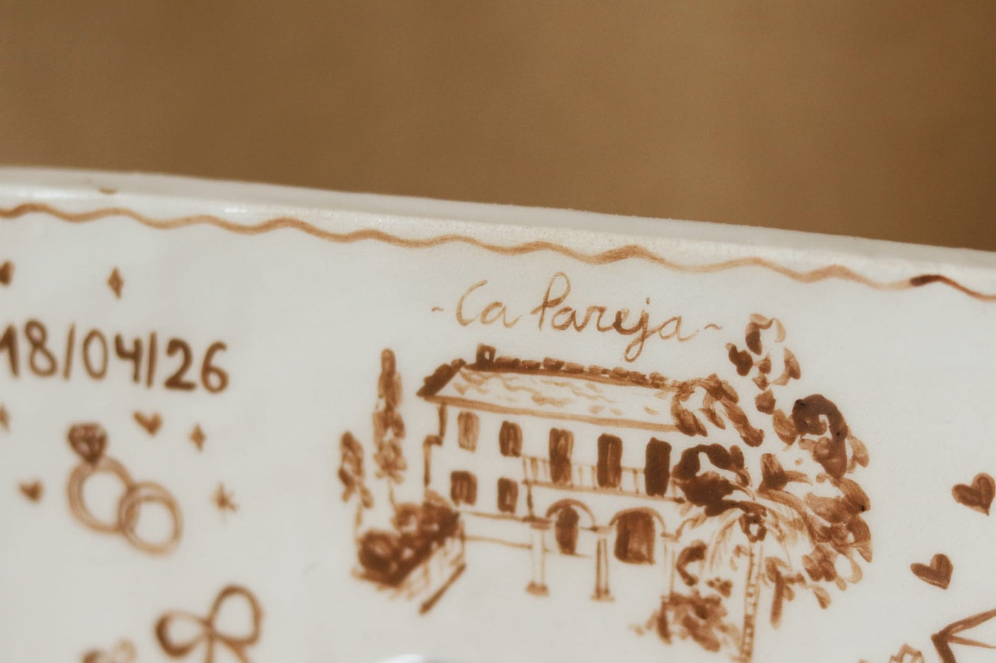 Placa decorativa pareja