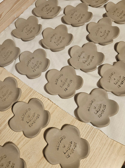 Regalo invitados - plato forma flor