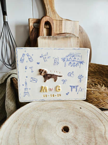 Placa decorativa pareja