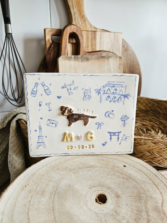 Placa decorativa pareja