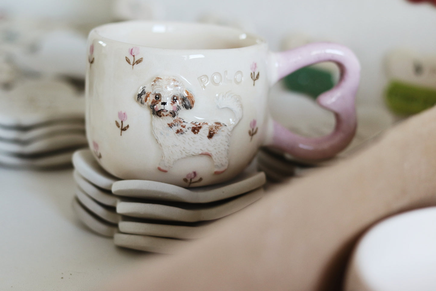 Taza personalizada mascota - asa corazón