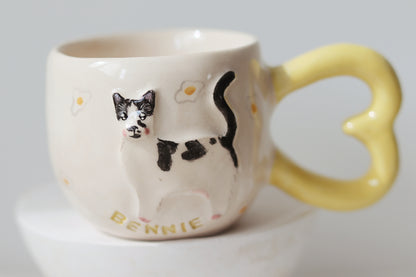 Taza personalizada mascota - asa corazón