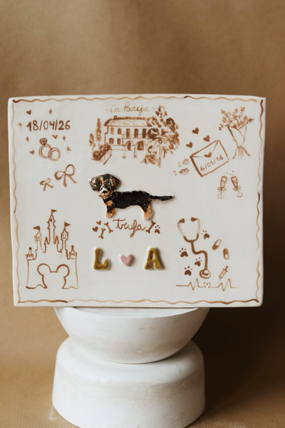 Placa decorativa pareja