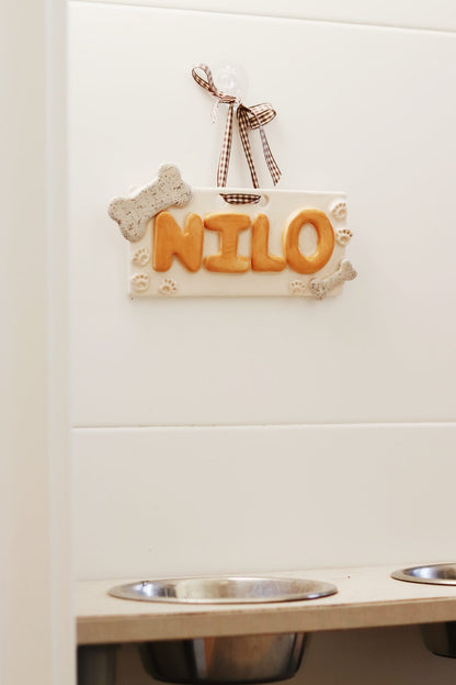 Placa con nombre