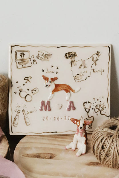 Placa decorativa pareja