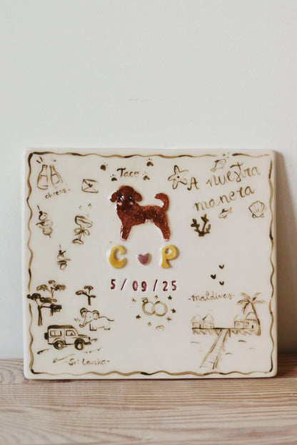 Placa decorativa pareja